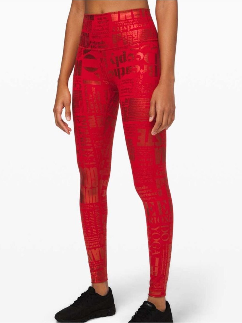 Lululemon Wunder Under High-Rise Tight Luxtreme Manifesto 20YR Foil Dark Red 8